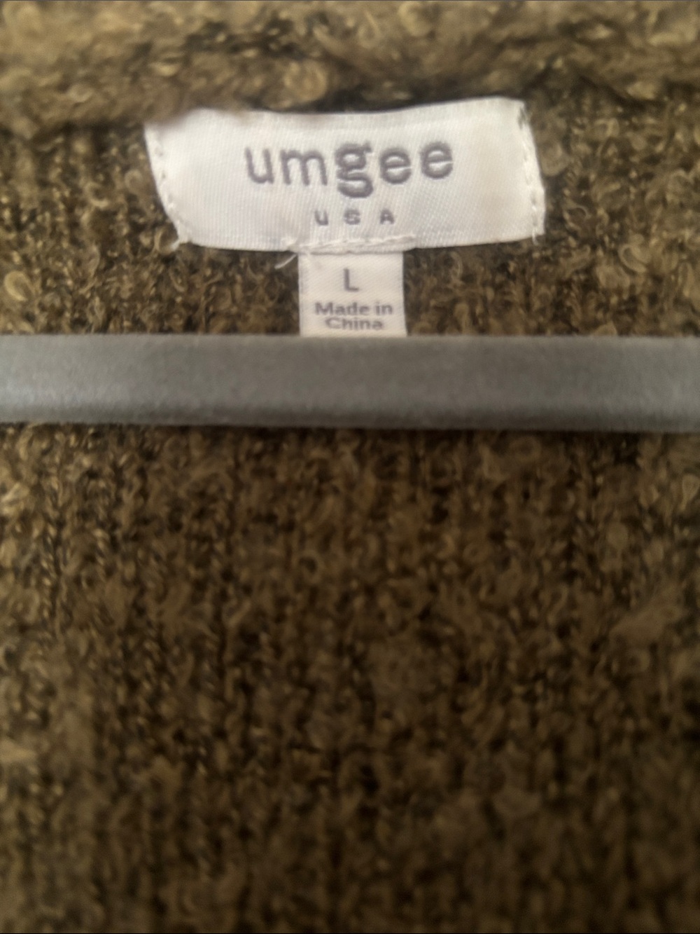 Umgee Long Cardigan Large Olive